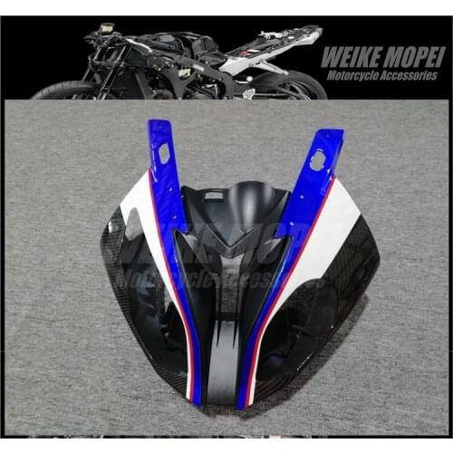 Carbon Fiber Paint Front Upper Fairing Headlight Cowl Nose Panlel Fit For BMW S1000RR HP4 2015 2016 2017 2018