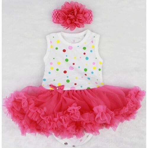 Handmade Summer Baby Dolls Dress For 22-23 inch Reborn Doll Clothes Sets Fashion Bubble Skirt yarn Touch Soft Doll Accessories