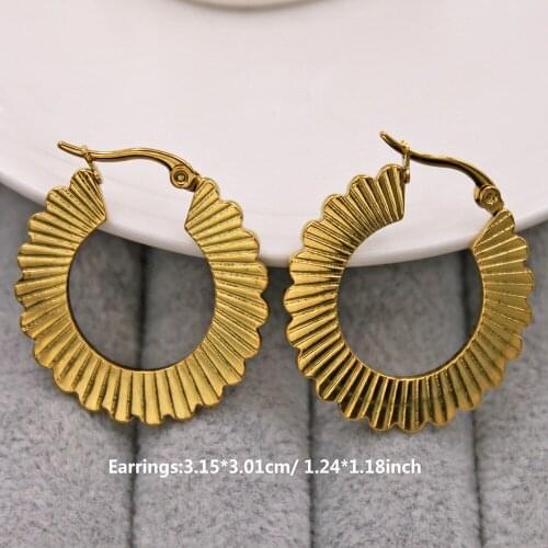 Fashion Irregular Hip Hop Large Hoop Earrings for Womens Gold Plated Filled Women Earrings Fashion Jewelry Accessories wedding