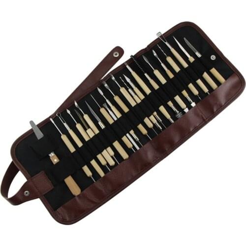 22pcs DIY Art Clay Pottery Tool set Crafts Clay Sculpting Tool kit Pottery & Ceramics Wooden Handle Modeling Clay Tools gift
