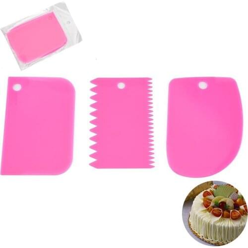 Set of 3 silicone baking mold Knife for Pastry Cream Butter 5colors DIY cake mold silicon useful Kitchen Accessories