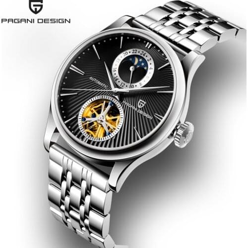 PAGANI DESIGN watch man Top Brand Mechanical Business Stainless Steel tourbillon Sport Wrist Watch automatic relogios masculino