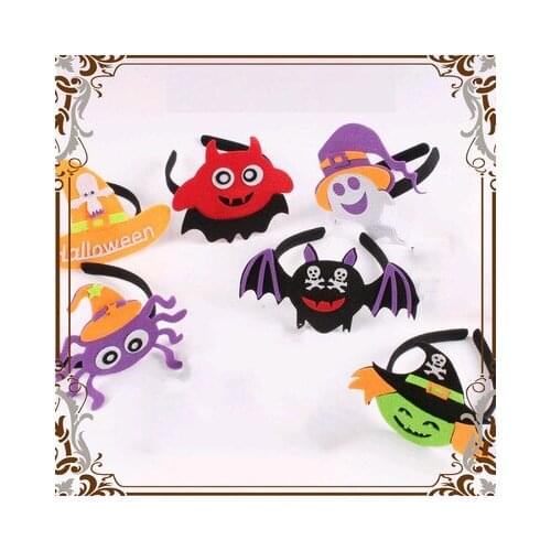 Halloween Felt Cloth Headband Childrens Masquerade Lineup Performance Party Decoration Halloween Hoop Hair Band Accessories