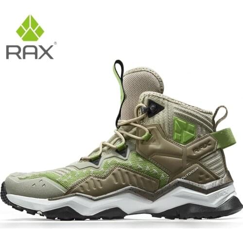 Rax Mens Waterproof Hiking Shoes Woman Anti-Slip Mountaineer Shoes Winter Warming Boots Plus Size 5.5-13 D0864