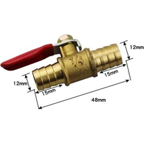 With Water Fuel Ball Valve 1 Pc 6/8/10 / 12mm Commercial Use，Home Improvement，Plumbing