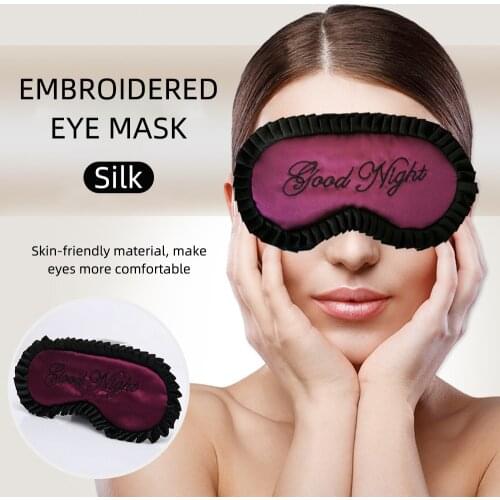 Embroidery lace Silk Sleep Eye Mask Cover To Sleeping Goggles Dream Sort Bandage Travel Blindfold Good Night Women Eyepatches