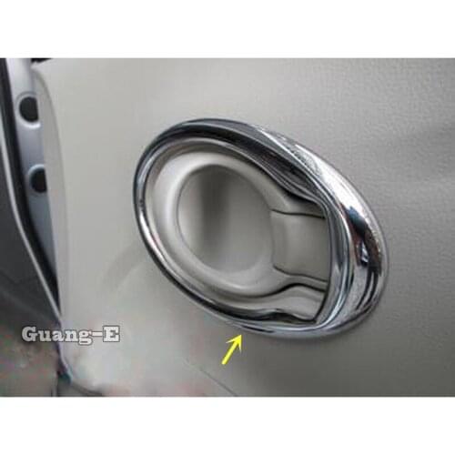 Car Styling Stick Trim ABS Chrome Matte Door Inner Handle Bowl Frame 4pcs For Nissan NOTE 2017 2018 2019 2020