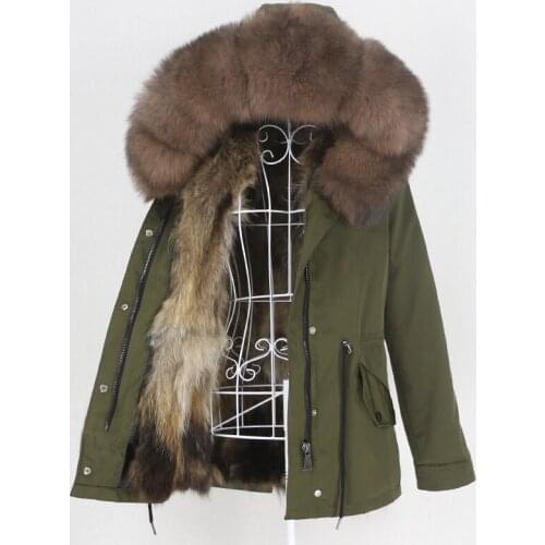 OFTBUY 2021 Waterproof Parka Real Fur Coat Winter Jacket Women Natural Fox Fur Collar Hood Thick Warm Outerwear Removable New