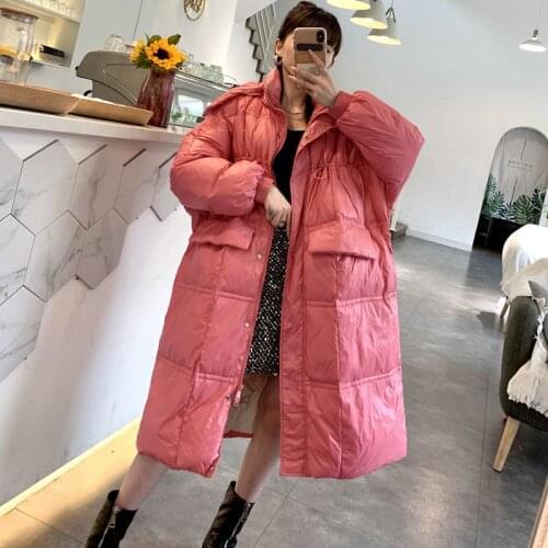 Womens Down Jackets Long Winter Coat Warmth Oversize Parkas Jacket Female Korean Outwear Women Fashion Loose Bread Cotton Coat