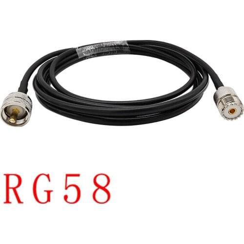 1Pcs 15M UHF Male PL259 PL-259 Plug to UHF Female SO239 SO-239 Jack RF Coaxial Coax RG58 Cable Antenna Extension Pigtail wire
