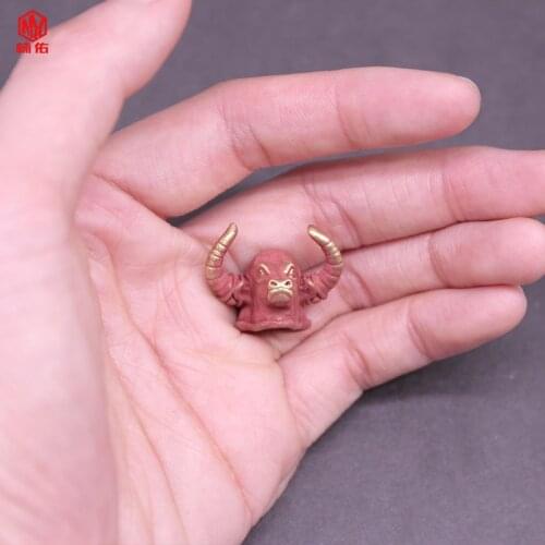 1PC Bull Head Retro Brass Copper EDC Paracord Beads Lanyard Pendants Knife Beads Umbrella Rope Cord Necklace Bracelet Beads Pend