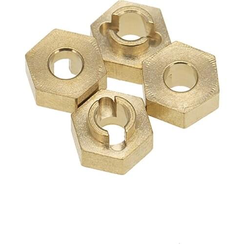 4PCS 3MM Brass Hex Adapter for 1/24 AXIAL SCX24 AXI 90081 RC Car Accessories
