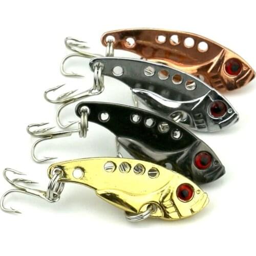 4pcs Hot Sale Hard Metal Vibration Lure VIB Fishing Bass Bait 3.5cm 3.4g Blade Fishing Lures Japan Artificial Fishing Tackles