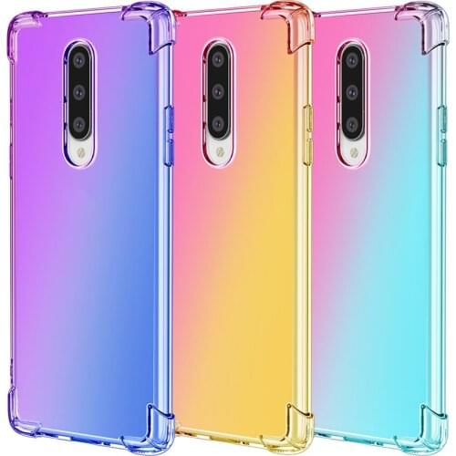 50pcs Air Cushion Corner Case Gradient Colorful Soft TPU Shockproof Cover For Xiaomi Mi 11 Ultra 10i 10S Note 10 Pro 10T Lite