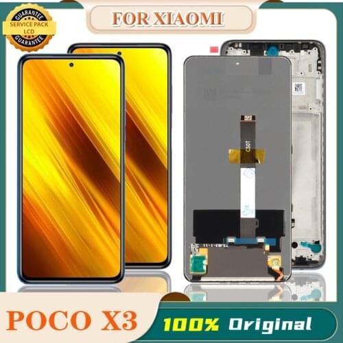 6.67" Original For Xiaomi POCO X3 Display LCD Touch Screen Digitizer For POCO X3 NFC LCD Replacement Parts M2007J20CG Display