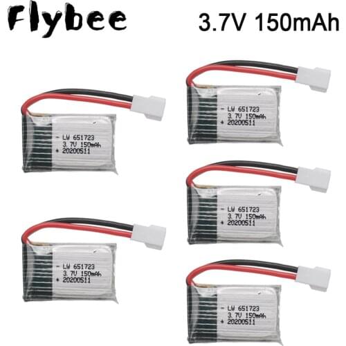 3/4/5pcs 3.7v 150mah Drone Battery For H8 For Syma x2 for Nihui U207 For Eachine E010 Battery RC Quadcopter Spare Parts