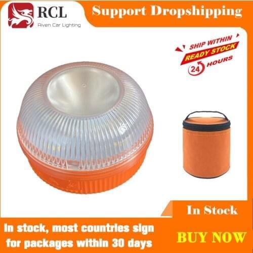 Emergency Aaution Light Beacon Lamp IP54 Waterproof Magnetic Induction Lights Red Orange Flash Lighting With Flashlight Function