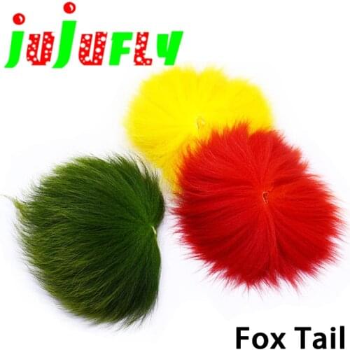 Big volume fly tying fox tail hair for tube fly streamer fly tying materials super fine Arctic Fox polar tail pieces