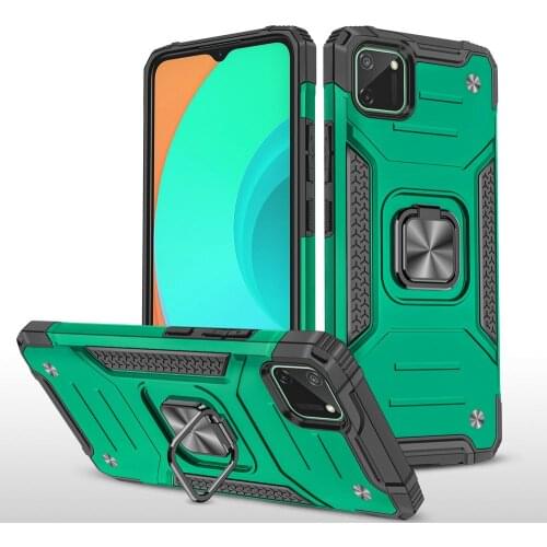 Realme C11 Premium Case Luxury Ring Magnetic Car Phone Holder Back Panel for OPPO Realme C11 Case Realmi C 11 Shockproof Cover