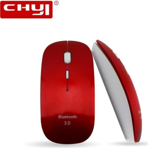 Wireless Bluetooth Mouse Ultra Slim Computer Gamer Mice 1600DPI Optical Ergonomic Mouse Portable Laptop Red Mice For Office Girl