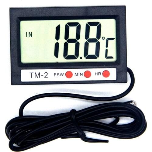 Mini Convenient Digital LCD Indoor Indoor OutdoorTemperature Sensor Thermometer Meter Gauge With Time and Alarm Clock