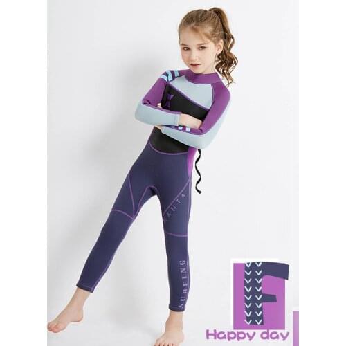 2.5MM Kids Wetsuit One-pieces Long Sleeves Warm Diving Suit Children Surfing Suit For Water Sports Snorkeling Accessories