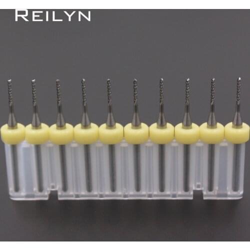 10pcs 1.2x7.0x3.175mm PCB milling cutter Carbide end mill CNC cutter mini drill bit routering tool Tungsten Carbide PCB router