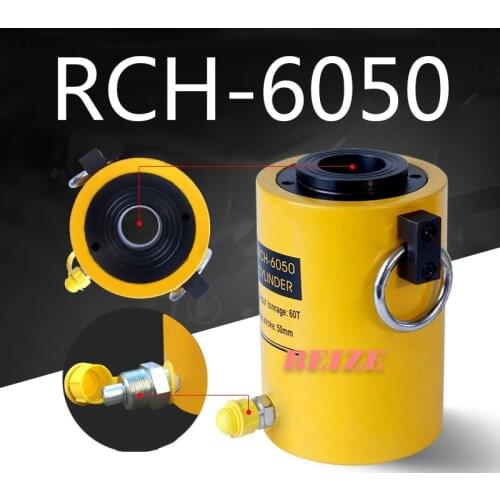60 Ton 50mm Hydraulic Hollow Hole Cylinder Jack RCH-6050 Ram 60 Tons stroke 50mm