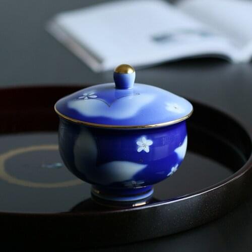 Imported from Japan field burning butterfly colour tureen cup bowl Japanese cherry blossom only three cups of ceramics