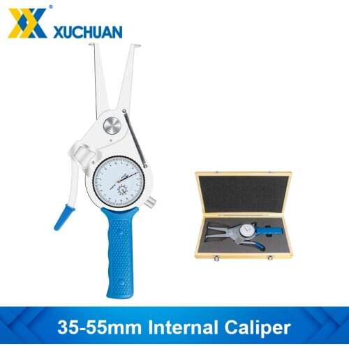 Gauge 0.01mm Dial Internal Caliper 35-55mm Shockproof Micrometer Inside Snap Gauge for Internal Diameter Measuring Tools
