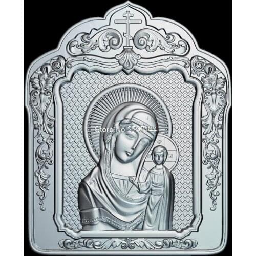 Madona_cu_Pruncul (cu_rama) 3D model relief figure STL format Religion 3d model relief for cnc in STL file format