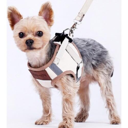 Cute Plaid Dog Vest Harness Leash Set Personalized French Bulldog Arnes Pet Dog Accessories for Small Medium Dogs A232