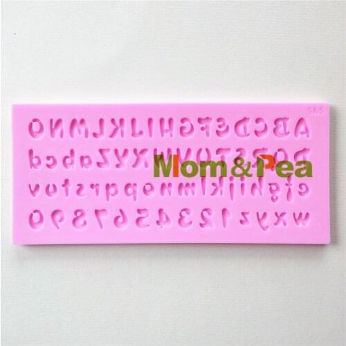 Mom&Pea 0888 Free Shipping Letter & Numbers Shaped Silicone Mold Cake Decoration Fondant Cake 3D Mold Food Grade