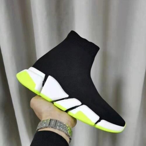Luxury and comfortable running sports mens shoes knitted new socks speed trainer suitable for womens spring light sports shoes