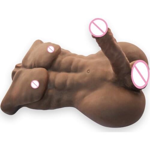 Male Black Half Body Sex Dolls Realistic Full Silicone With Big Dildo Sex Doll For Women Sex Toys Long Penis For Woman Love Doll