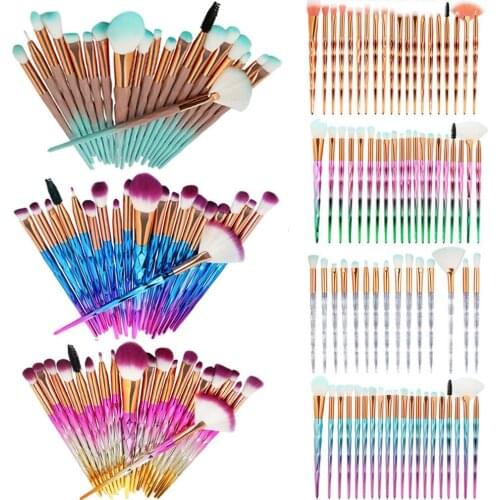 20PCS Unicorn Makeup Brushes Set Foundation Blush Face Powder Eye Shadow Brush