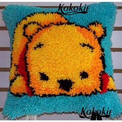 DIY embroider needlework kits Pillowcase Crocheting Rug Kits Unfinished embriodered mats Latch Hook Pillow cross-stitch cushion