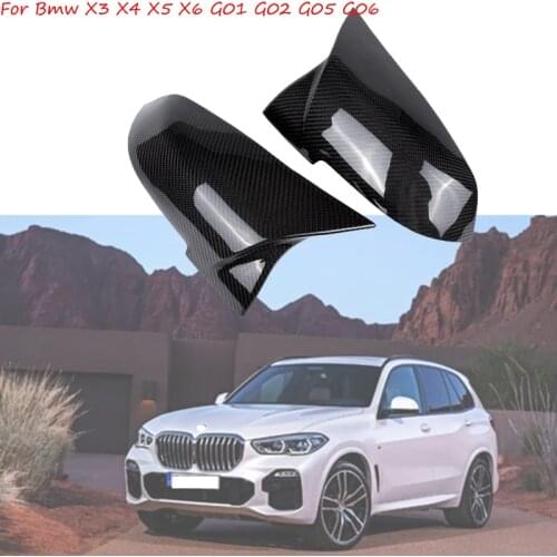 Car Replacement Real Carbon Side Rearview Mirror Cover Caps For BMW X3 G01/ X4 G02/ X5 G05/ X6 G06 X7 G07 2019 2020 Accessories