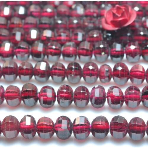 Natural Red Garnet Stone Faceted Rondelle Loose Beads Loose Gemstones Wholesale Jewelry Making Stuff Semi Precious Stone