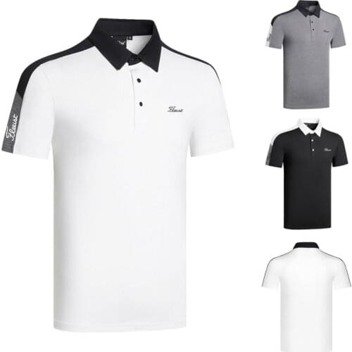 New Golf Wear Golf Mens 4-color Short-sleeved T-shirt Polo Shirt Outdoor Sports Breathable Quick-drying Top Golf Shirts
