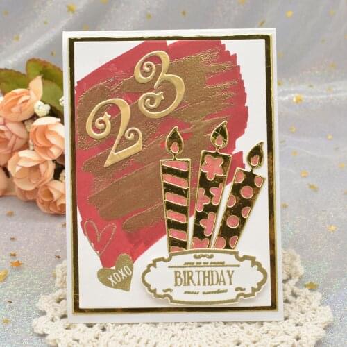 New Candy Metal Cutting Dies Letter Number Die Cuts for Scrapbooking Album Paper DIY Birthday Cards Making Craft