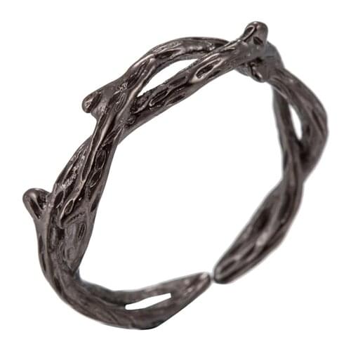 Oly2u New Adjustable Vintage Retro Crown of Thorns Charms Thorn Ring Twig Ring Branch Ring Pendants Open Rings for Women