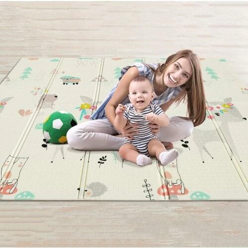 Educational Toys Foldable Playmat XPE Foam Crawling Carpet Waterproof 1cm Thick Baby Play Mats Kids Rug Baby Gym Mat with Bag