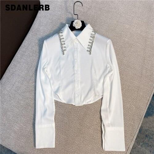 Блузки с воротником стойка SDANLERB China At AliExpress