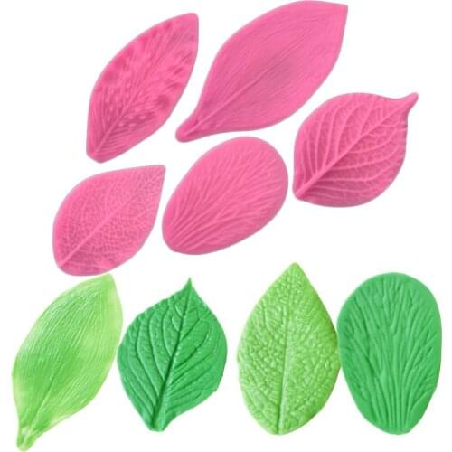 5pcs/set Leaf Silicone Mold Fondant Cake Decorating Tool Peony Rose Floral Petal Decorating Jy20 21 Dropshipping