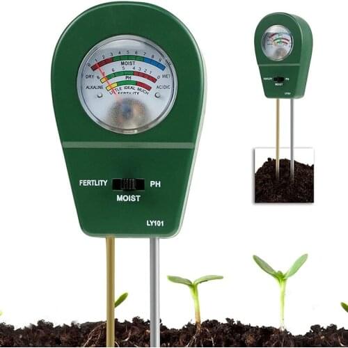 Soil Moisture Fertility Tester 3 in 1 Soil pH Meter Soil Detector Garden Flowers Soil Moisture Sensor Gardening Tool XHC88