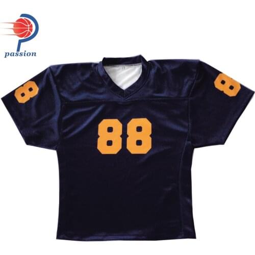 100%Polyester Custom Made Dark Green And Yellow American Football Tops For Men