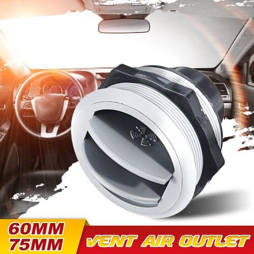 60/75mm Car RV ATV A/C Vent Air Outlet Round ABS Rotating Air Conditioning Ventilation Outlet Interior For Air-conditioning Vent
