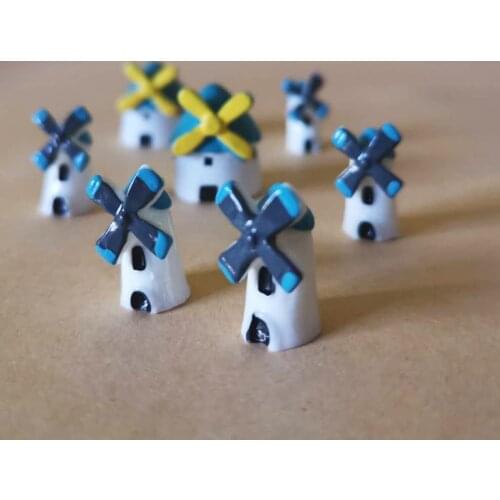 Wholesale~10Pcs windmill/fairy garden gnome/moss terrarium home decor/crafts/bonsai/bottle garden/miniatures/diy supplies