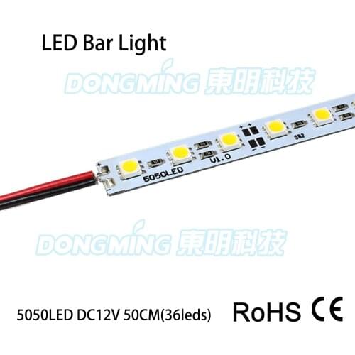 High bright 50pcs DC 12V 1m 5050 72leds/m warm white IP 22 cabinet led rigid bar closet light,,Rigid Strip Light Lamp Popular